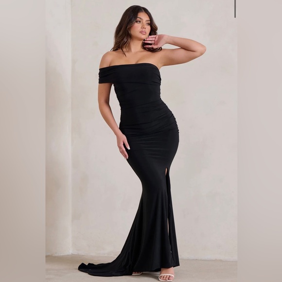 Club London Dresses Club London Fish Tail Black Maxi Dress Poshmark